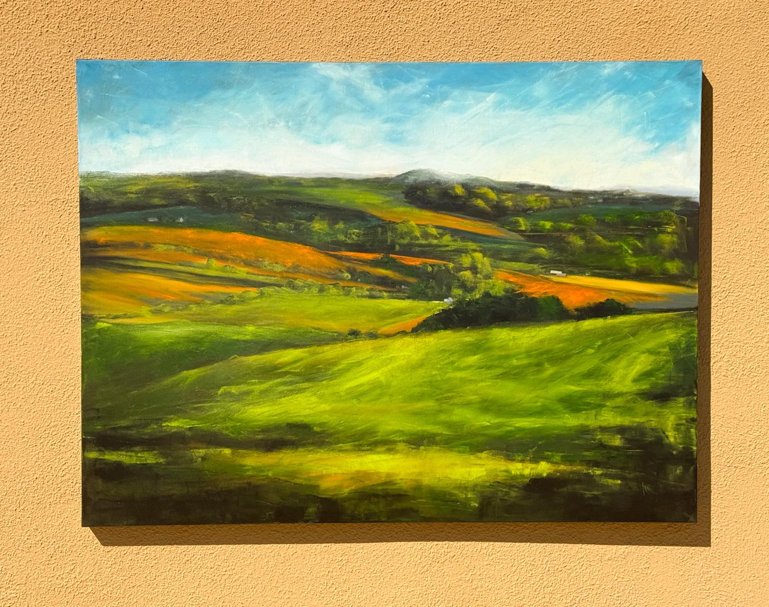 Valle bucolica, Pittura a olio in vendita 1