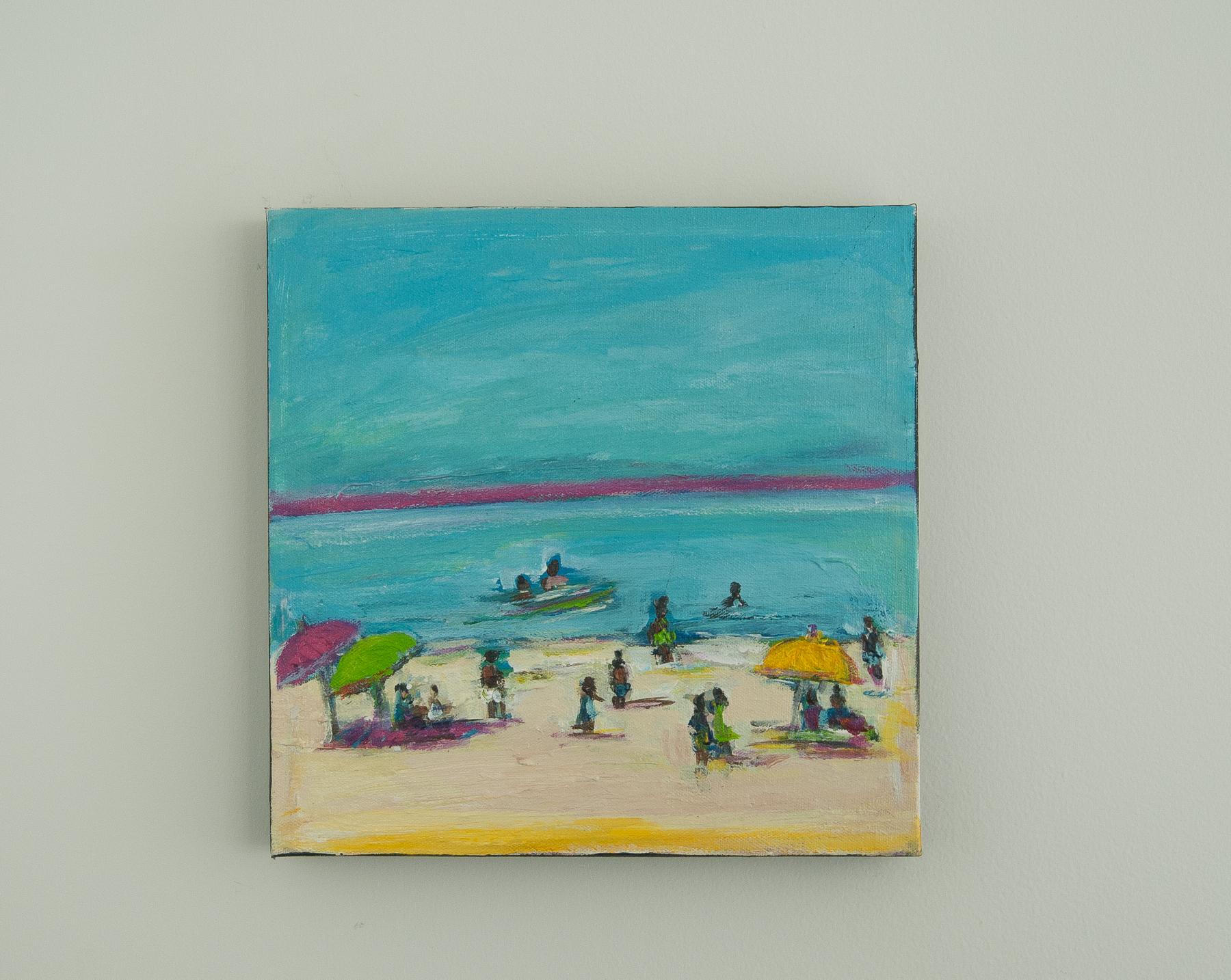 Beachtime, peinture originale - Impressionnisme Painting par Kajal Zaveri
