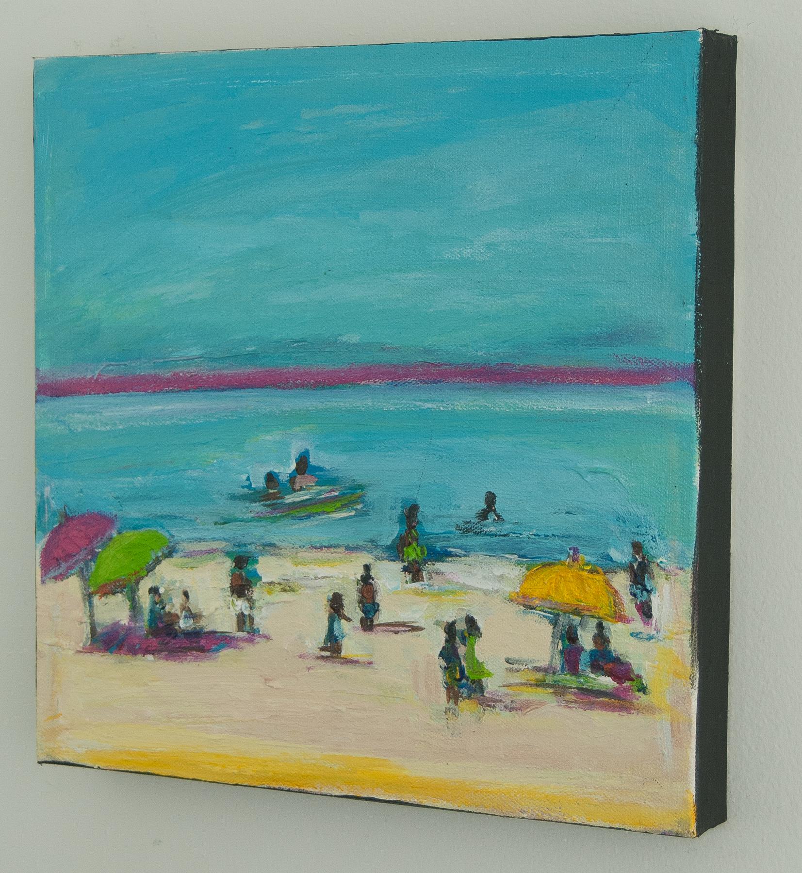 Beachtime, peinture originale - Painting de Kajal Zaveri