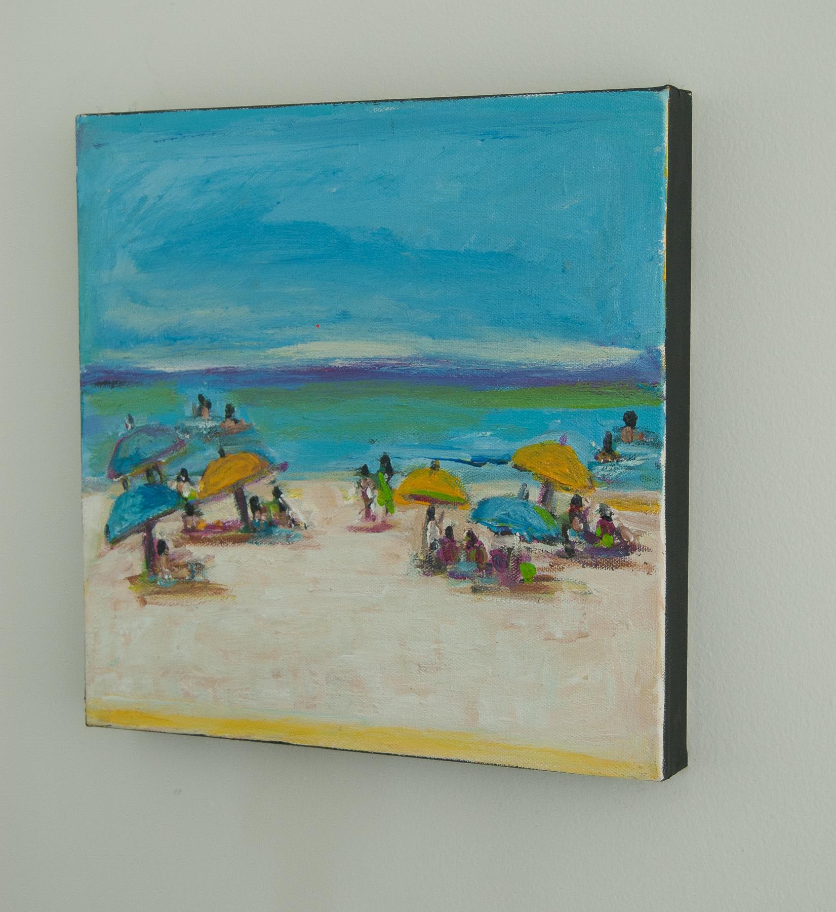 Beachfun, peinture originale - Impressionnisme Art par Kajal Zaveri