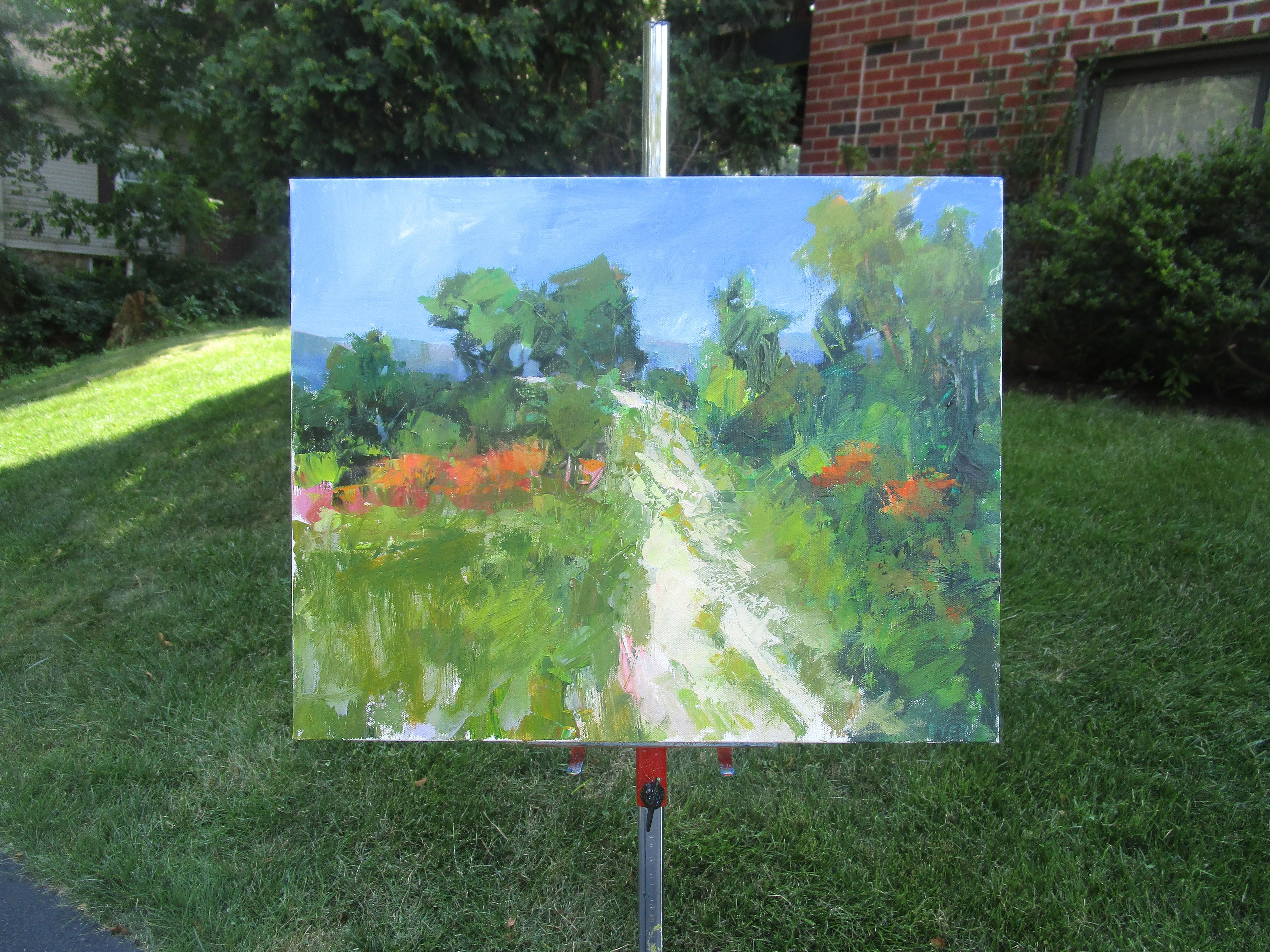 Top of the Hill, Originalgemälde (Impressionismus), Painting, von Janet Dyer