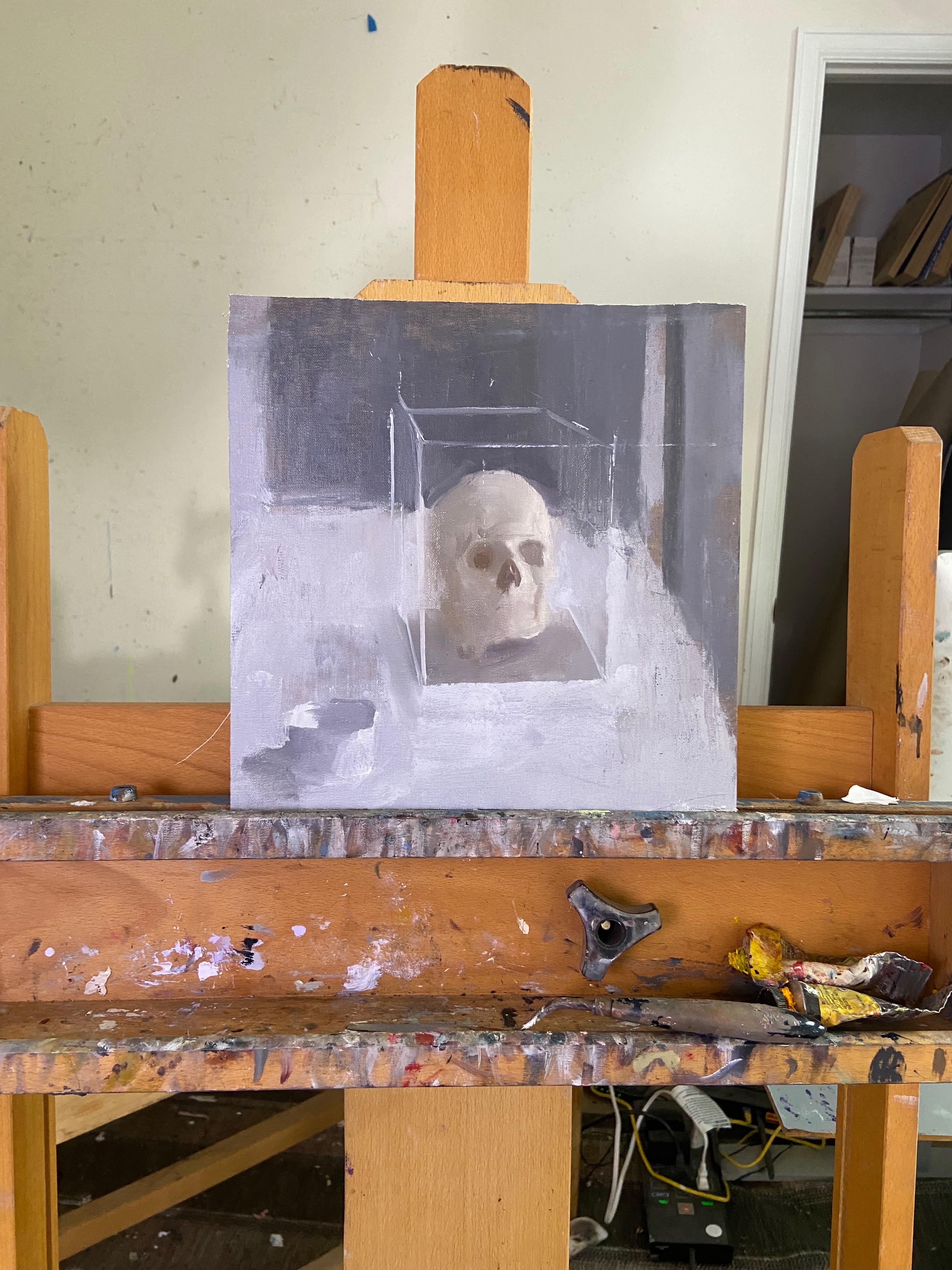 Studio del cranio, pittura a olio - Painting Impressionismo di Sara Sisun