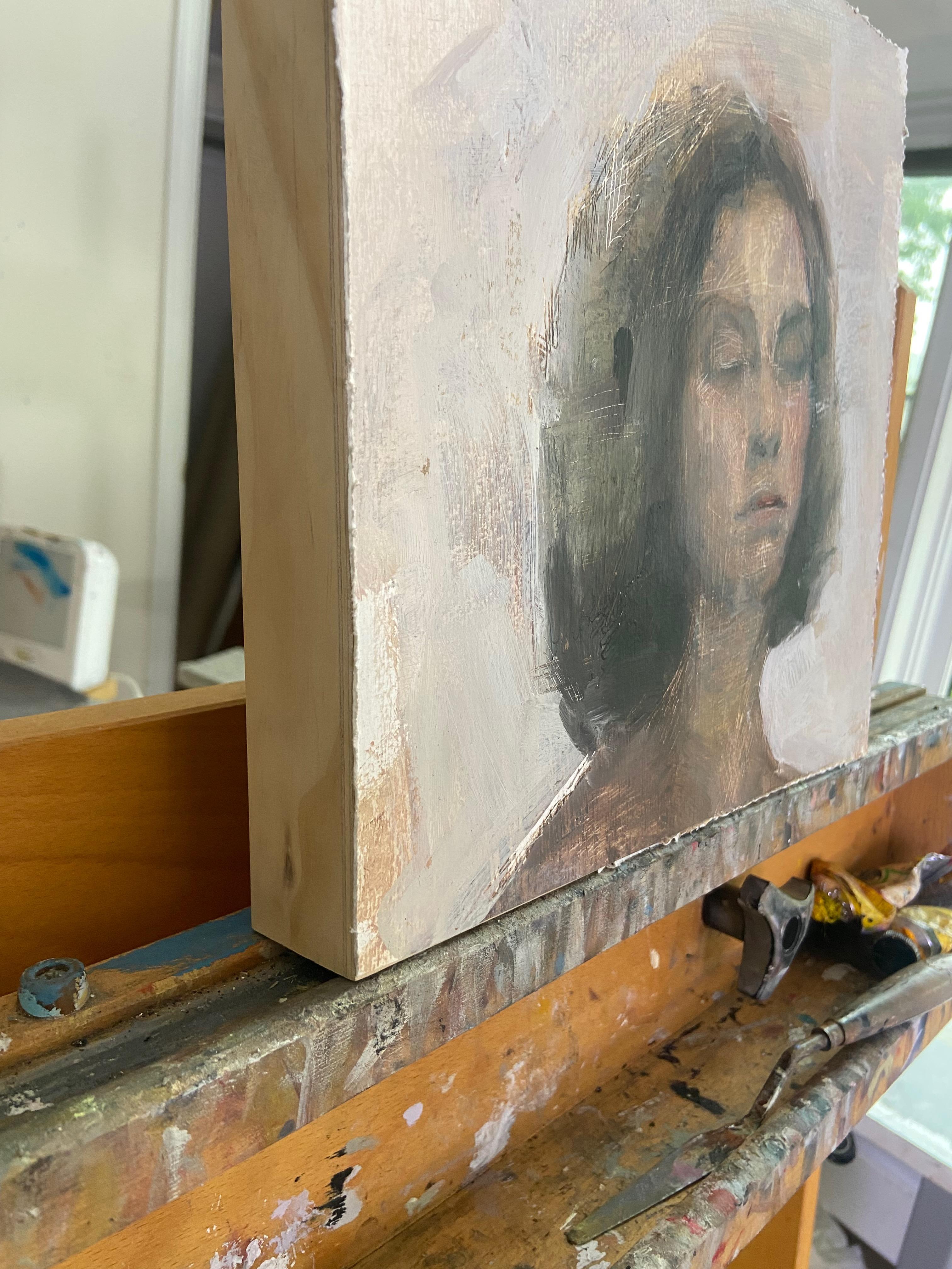 Studio di testa, Pittura a olio - Painting di Sara Sisun
