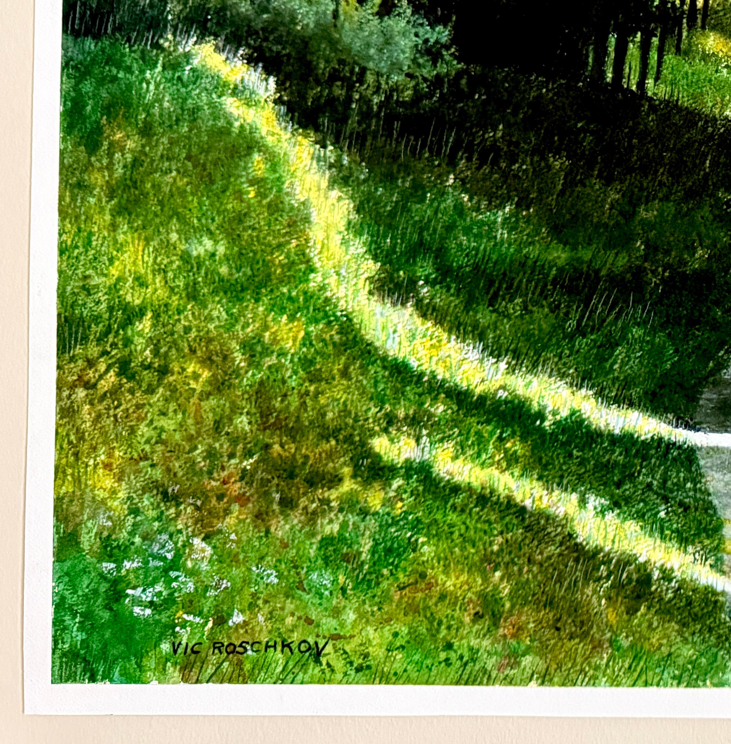 Splendere attraverso, dipinto originale - Art di Vic Roschkov
