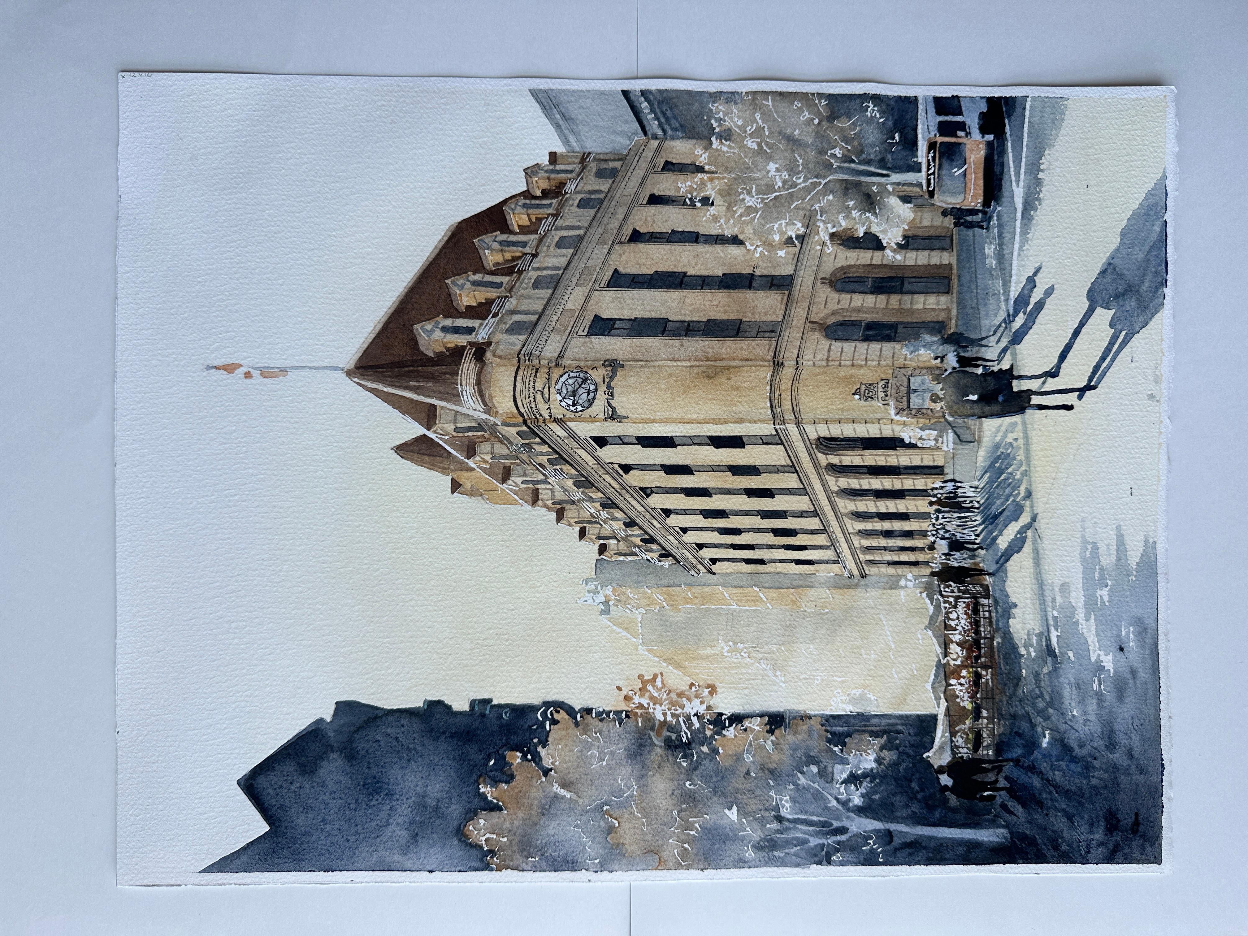 Postamt, Originalgemälde (Impressionismus), Art, von Maurice Dionne