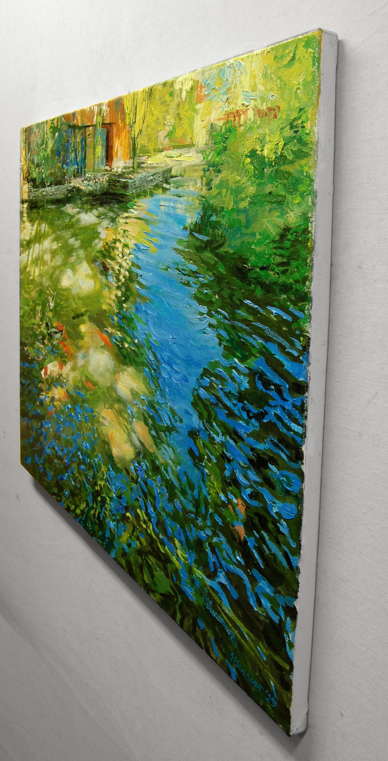 Más allá del bosque salvaje, pintura al óleo - Art Impresionista de Onelio Marrero