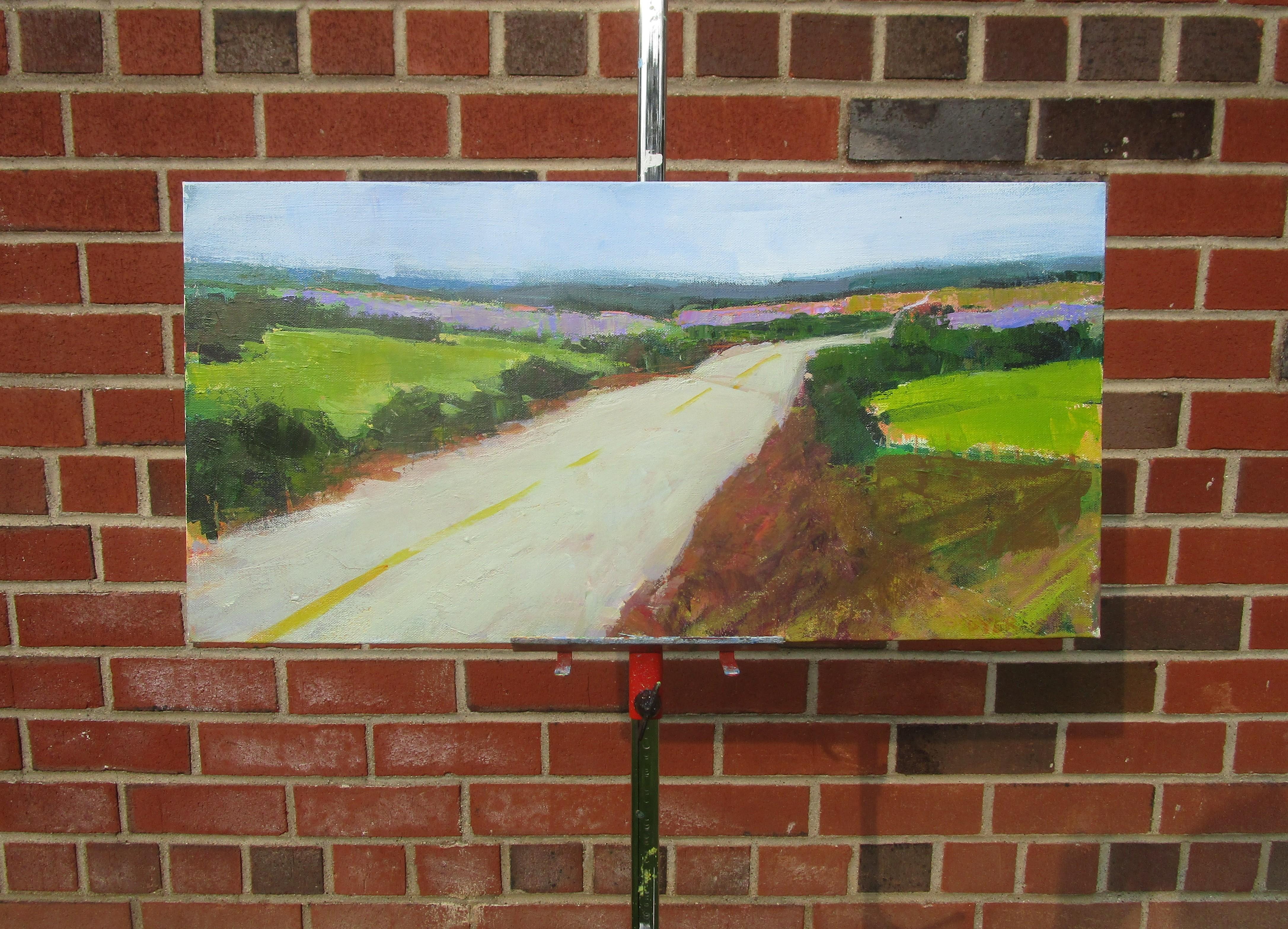 Quiet Road, peinture originale - Impressionnisme Painting par Janet Dyer