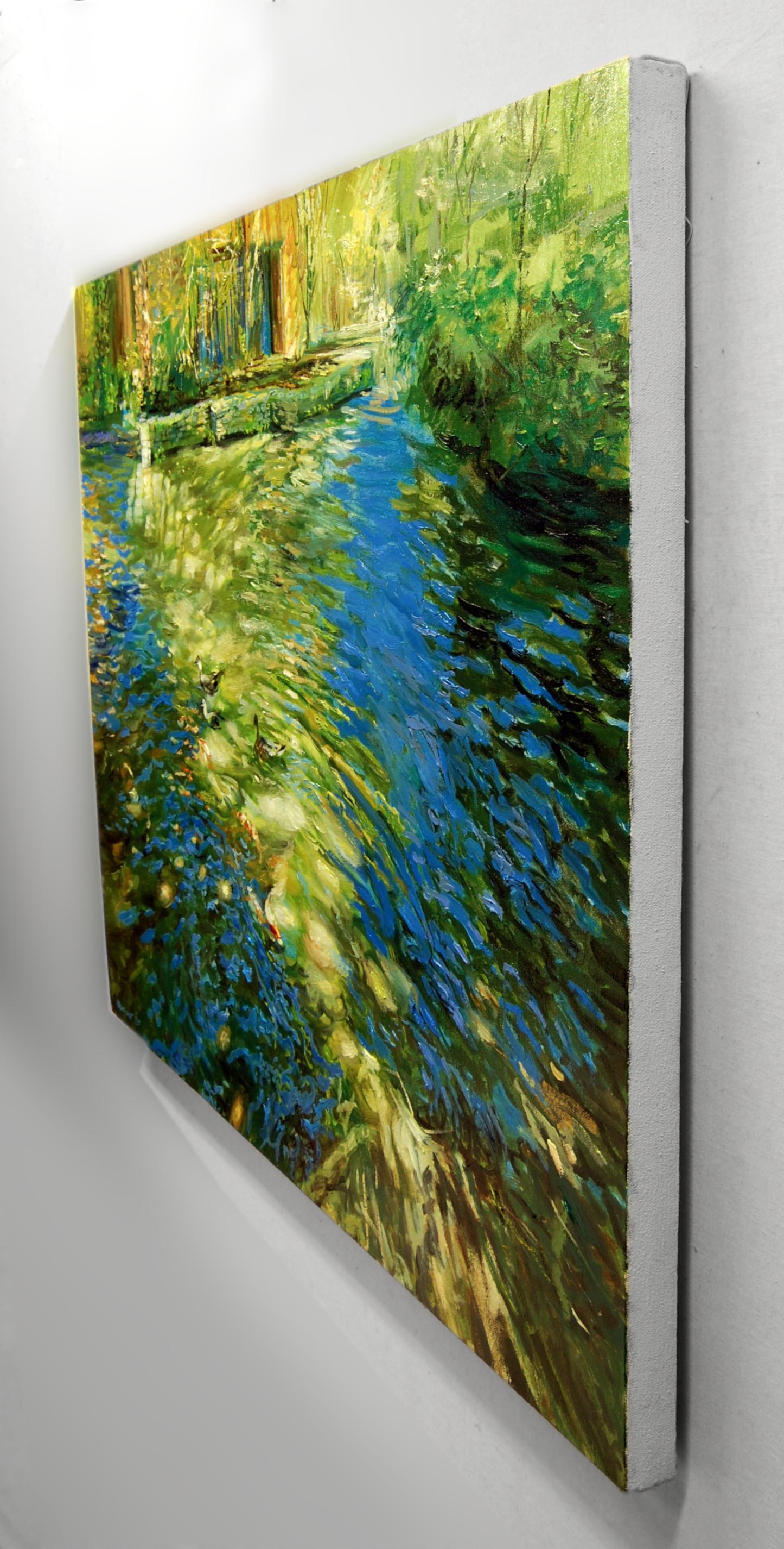 Le vent dans les saules, peinture à l'huile - Painting de Onelio Marrero
