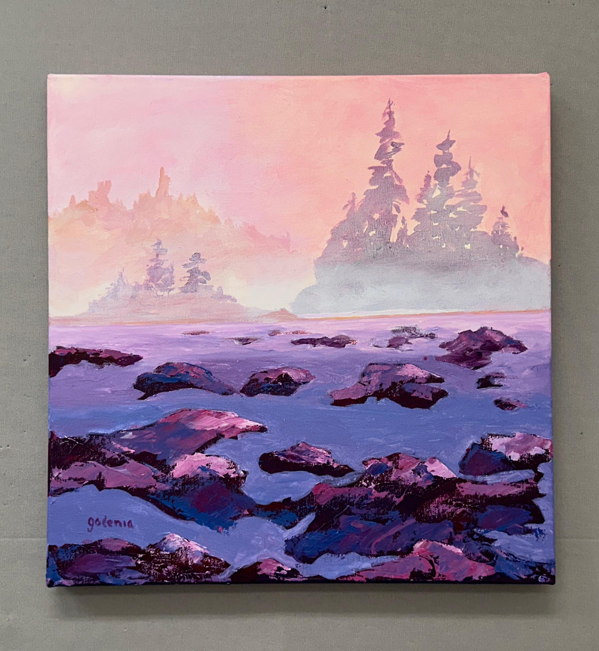 Niebla en la bahía, Pintura original - Painting Impresionista de JoAnn Golenia