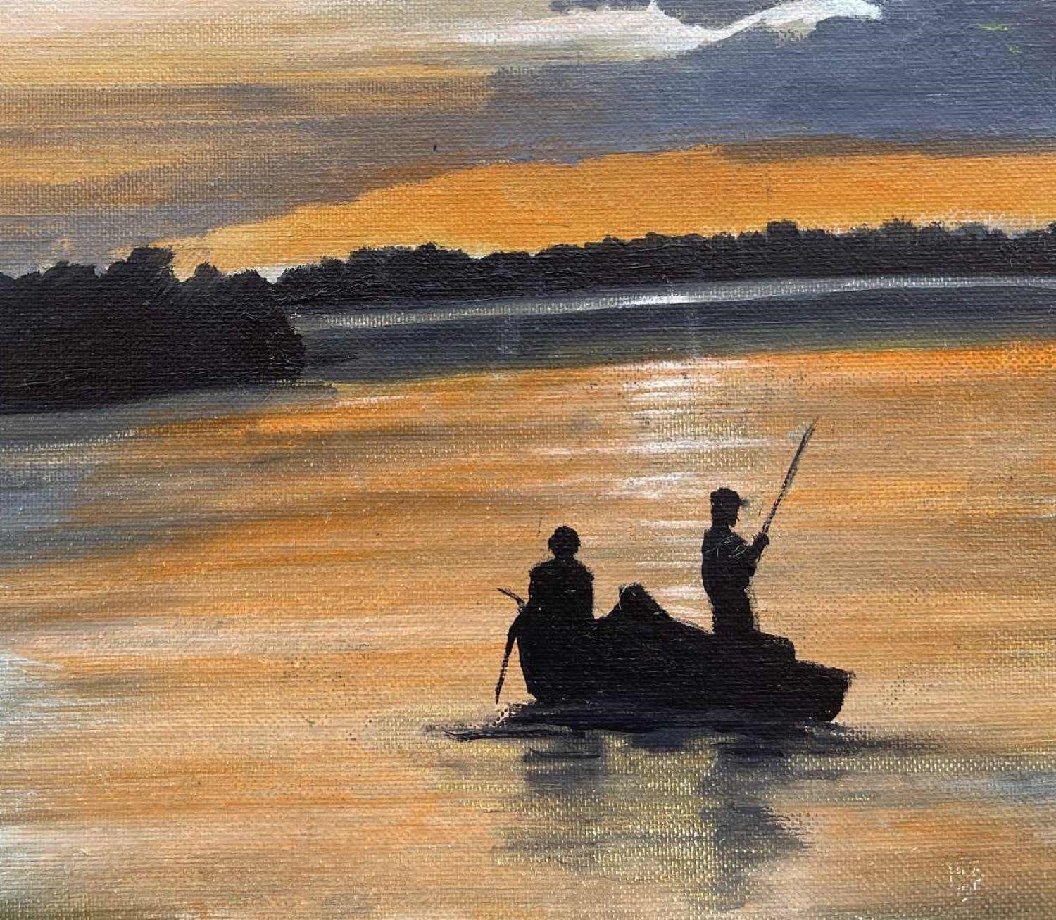 Fishing, Oil Painting For Sale 1