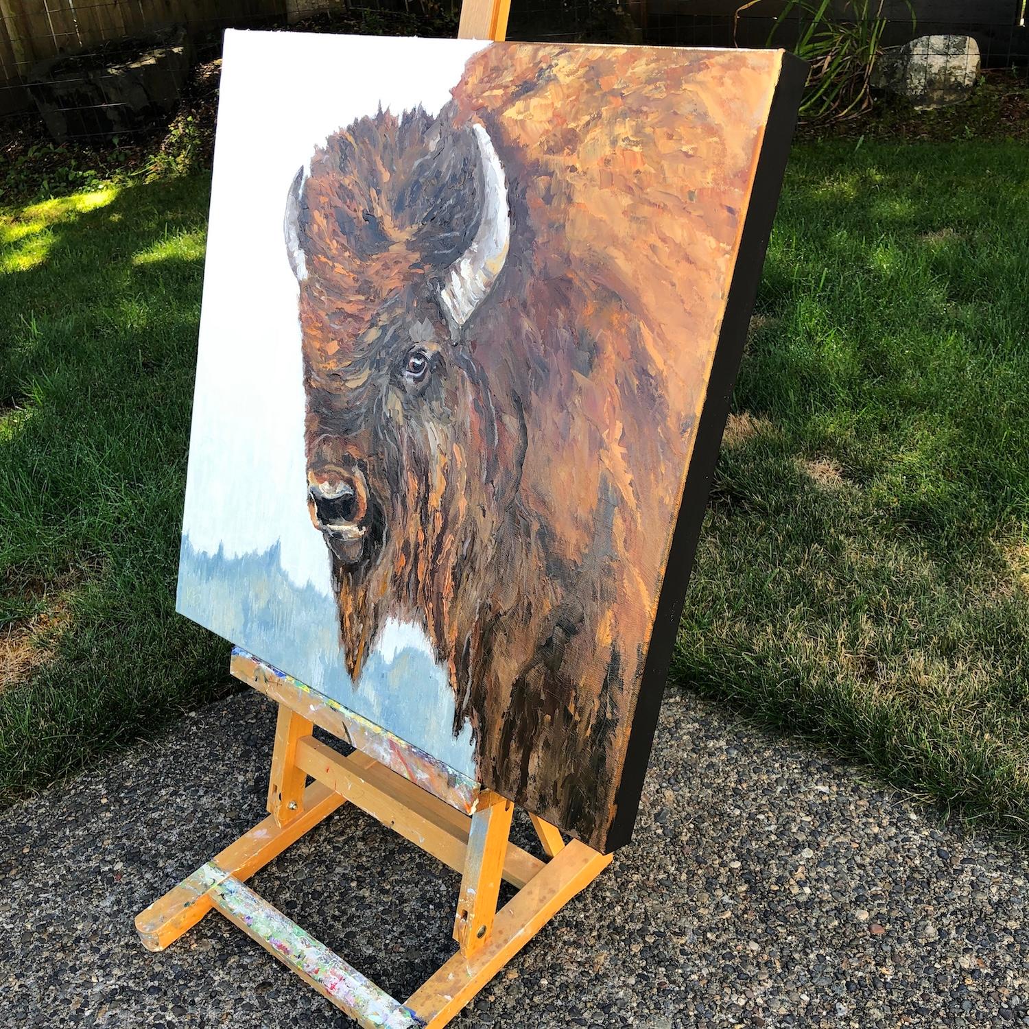 Majestätisch, Ölgemälde (Impressionismus), Art, von Karen Barton