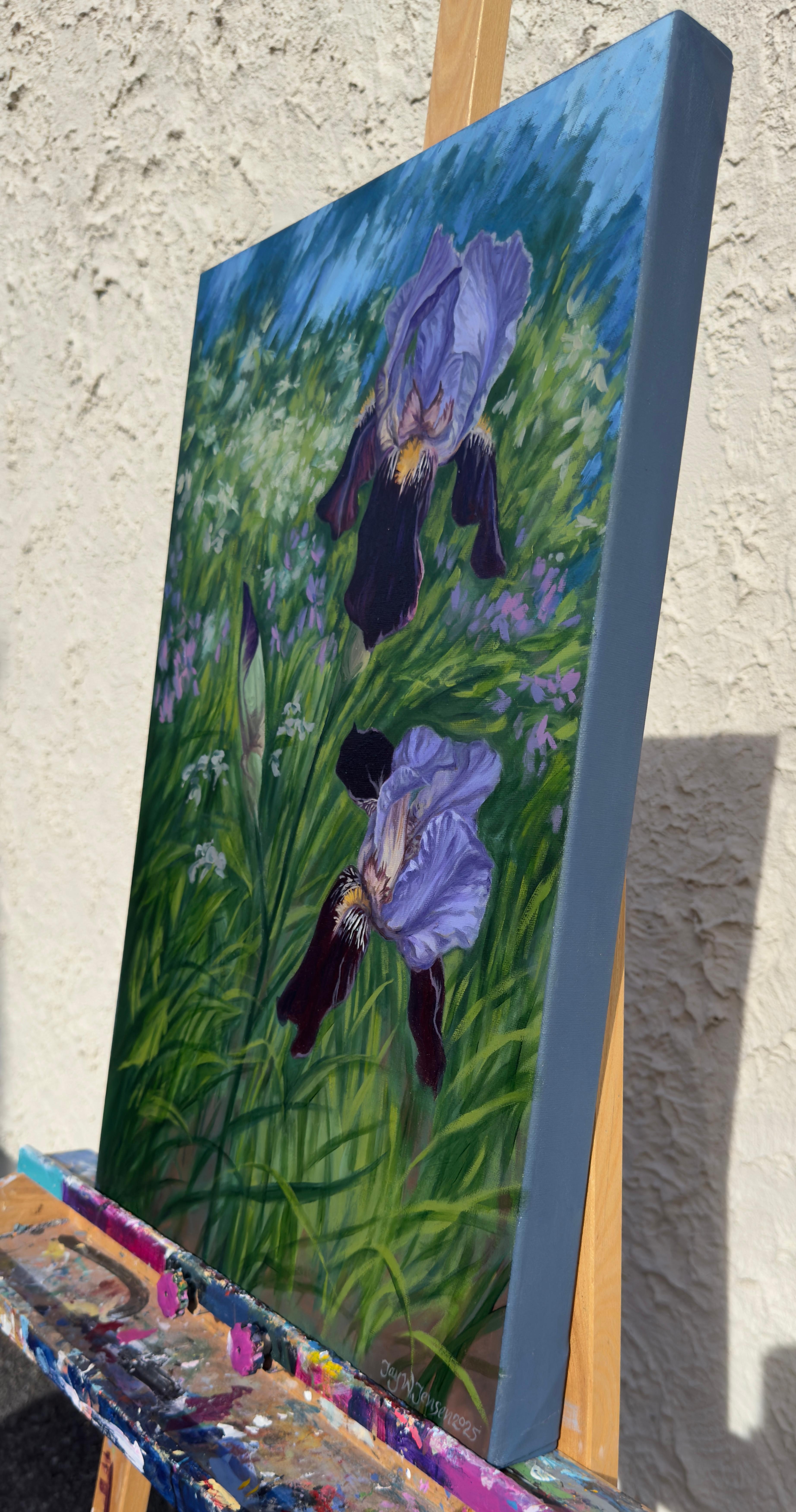 Iris Spring, Oil Painting - Impressionist Art by Jay Jensen