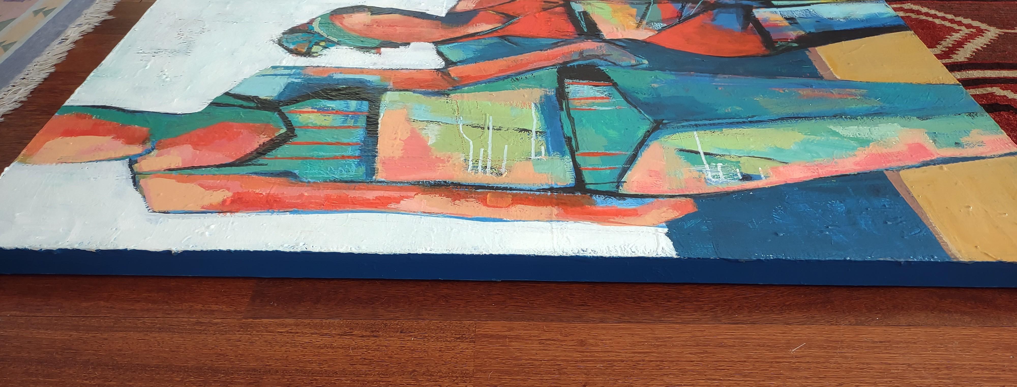Swim Friends, Originalgemälde – Painting von Gail Ragains