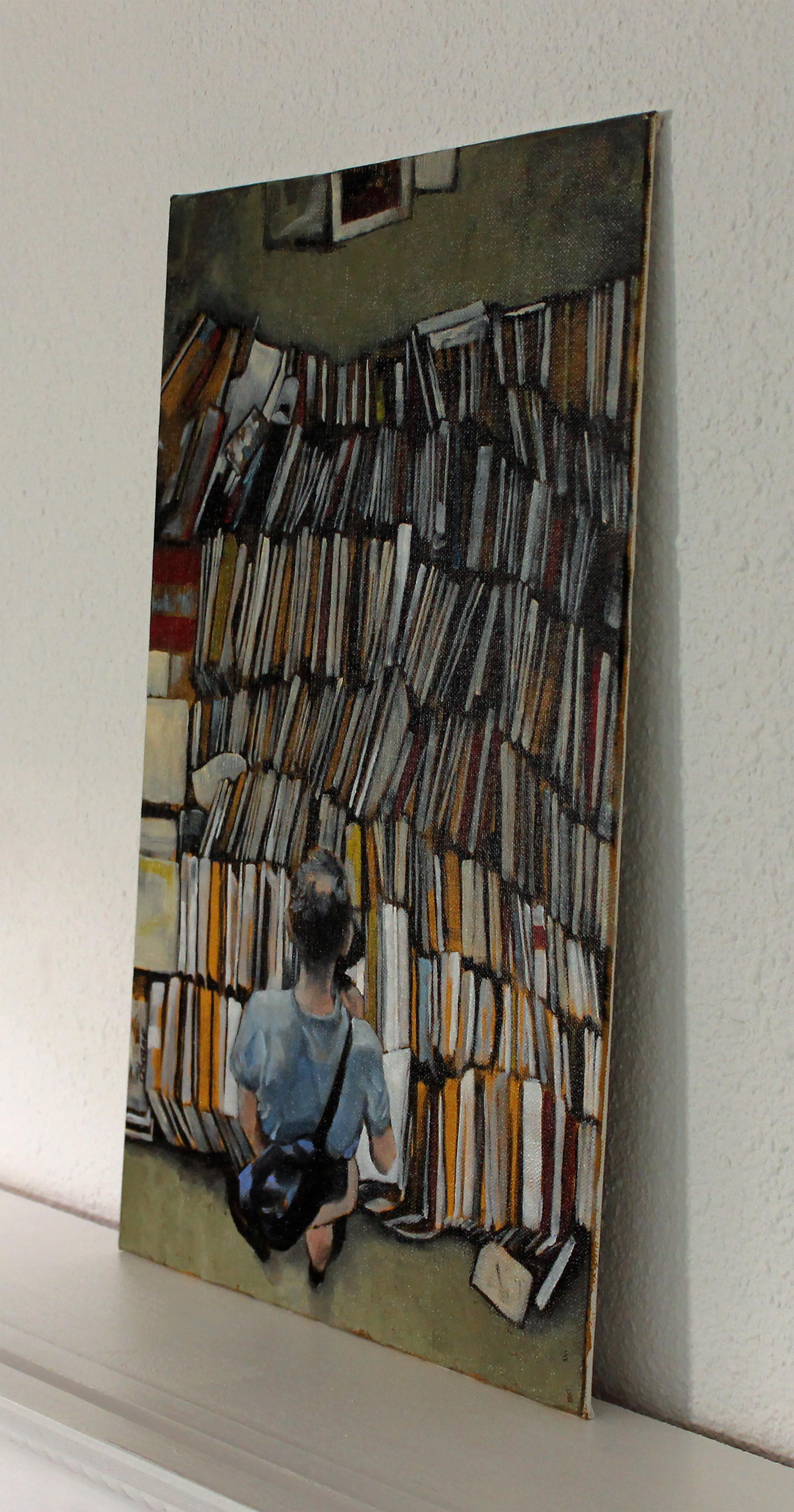 Gebrauchte Bücher, Ölmalerei (Impressionismus), Art, von Duane Brown