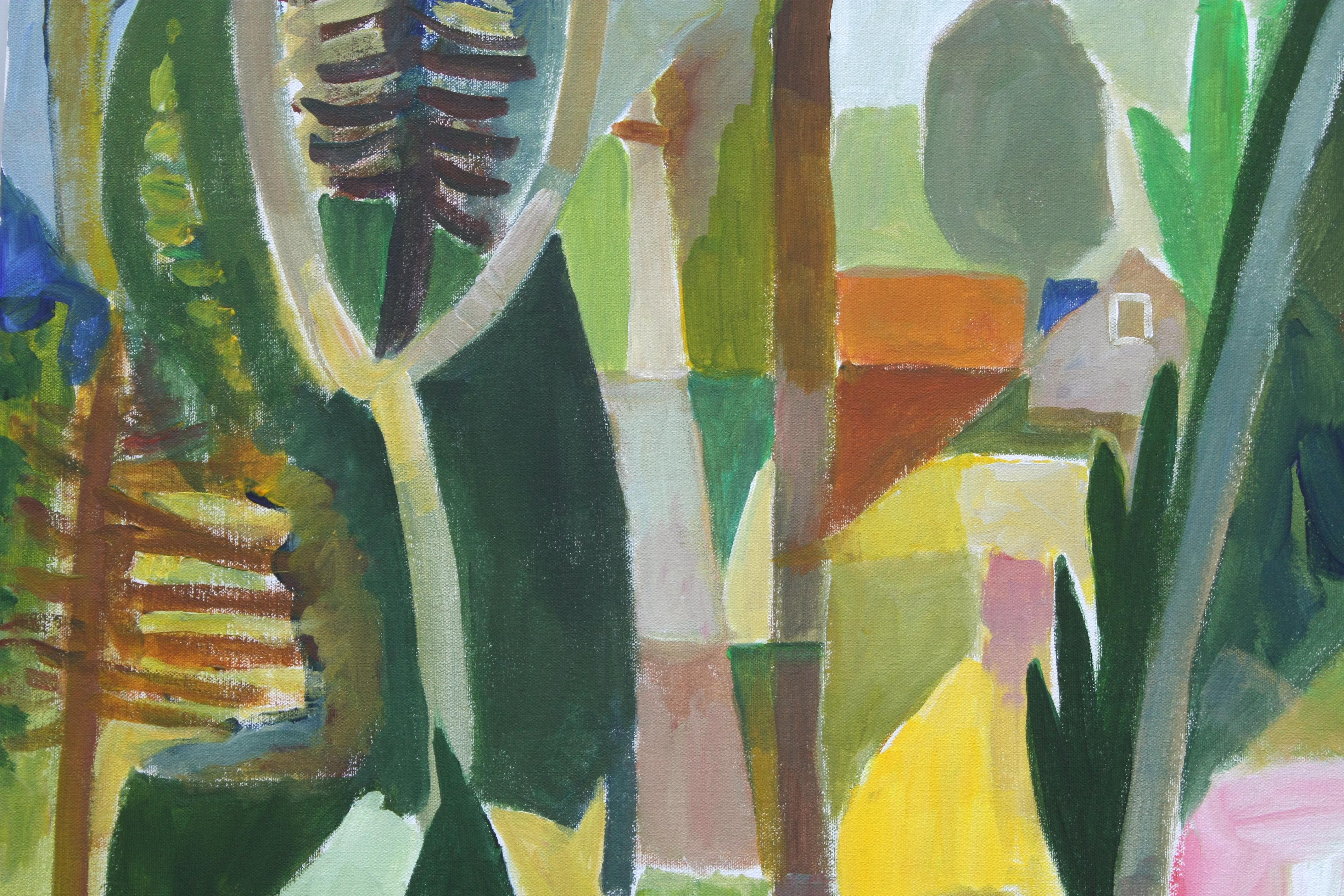 Chestnut Hill, Original Paintin - Gray Landscape Painting by Robert Hofherr