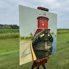 Tugboat, Oil Painting