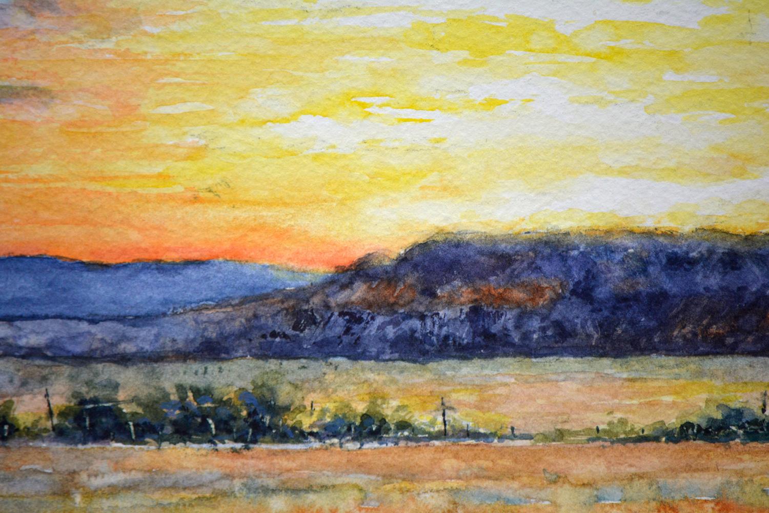 Santa Fe Sunset, Original Painting en vente 1