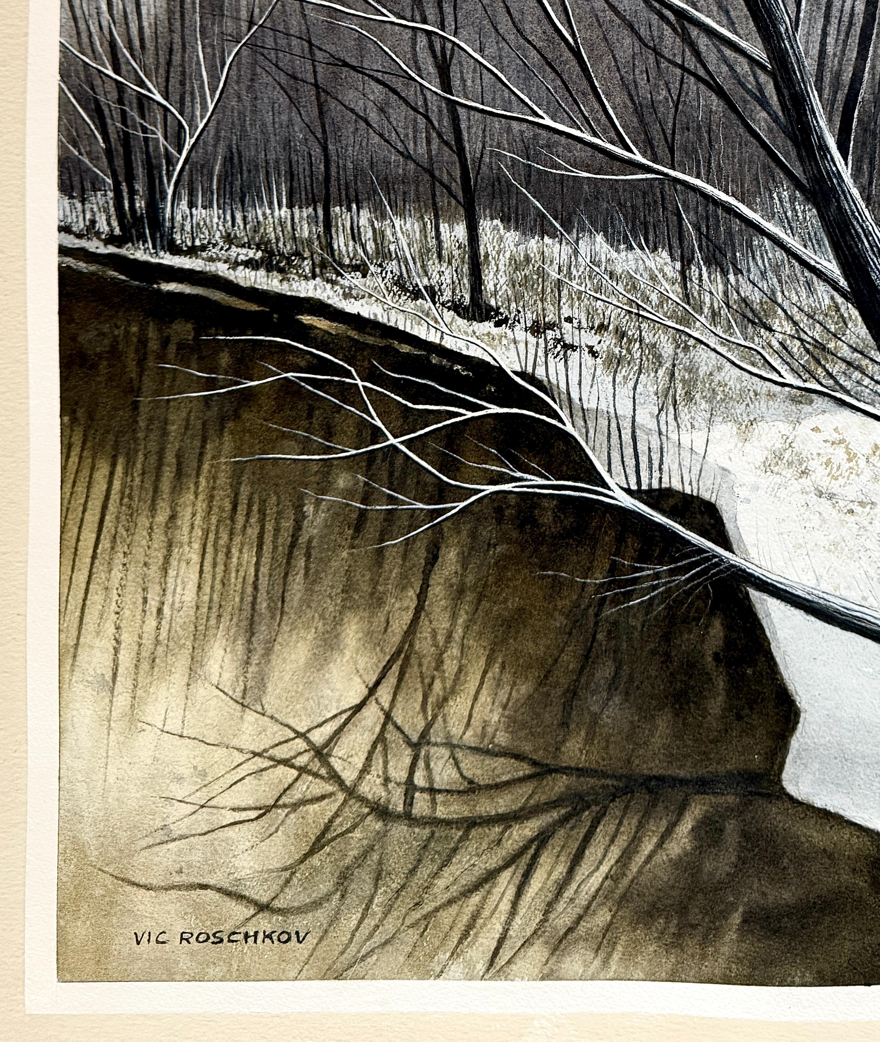 Barranco Silencioso, Pintura Original - Art de Vic Roschkov