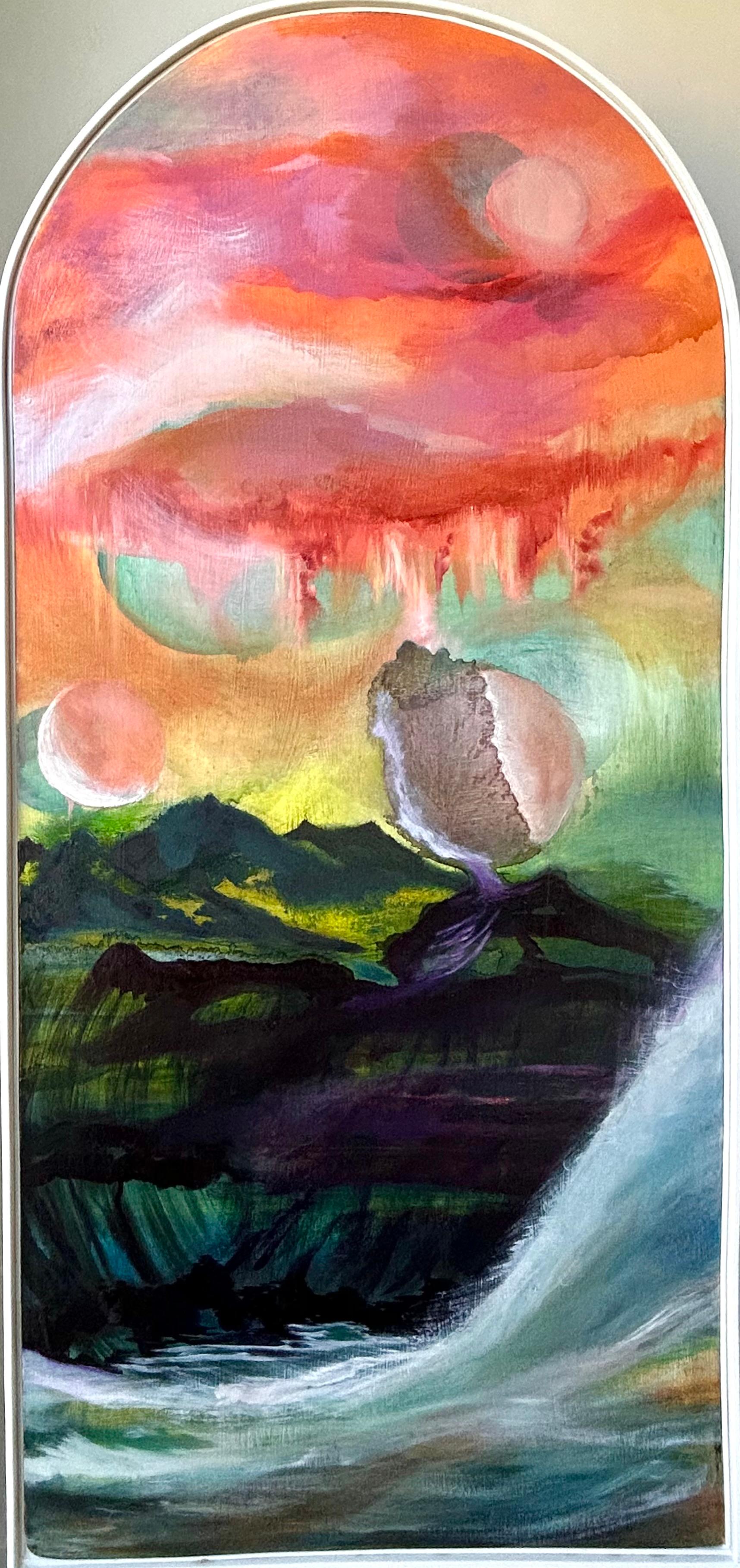 Der Himmel berührt Kawela, Ölgemälde