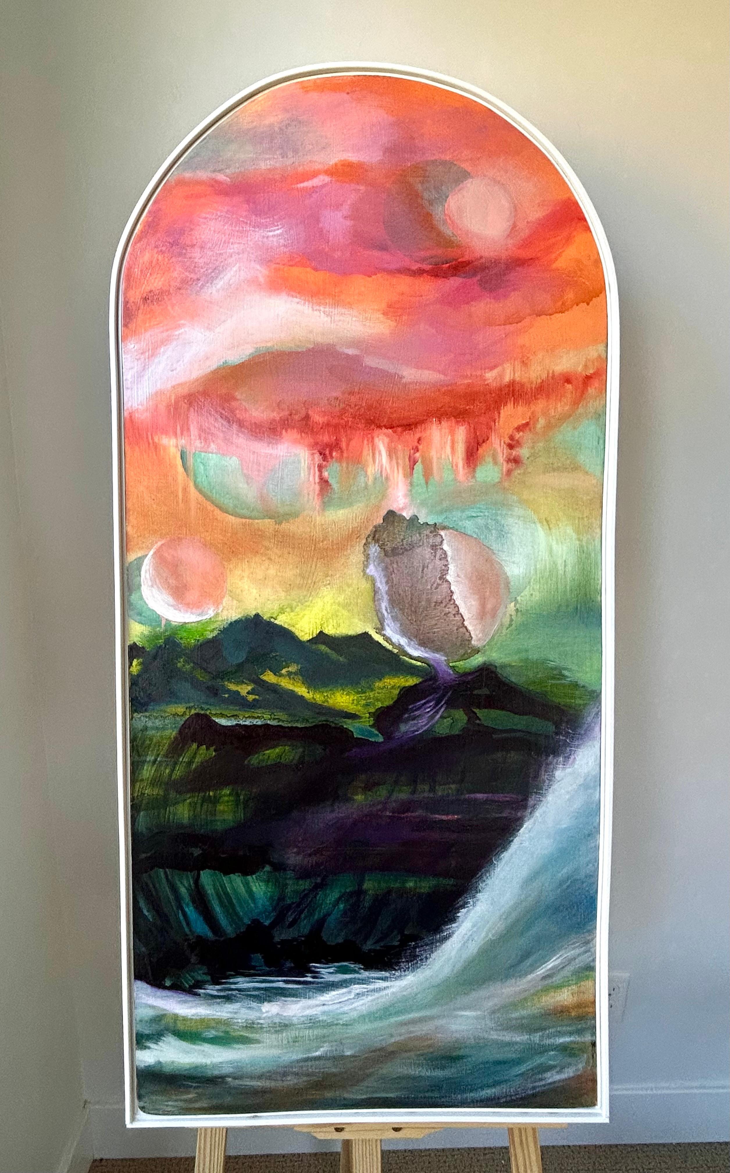 Der Himmel berührt Kawela, Ölgemälde (Expressionismus), Painting, von Lisa Crosby