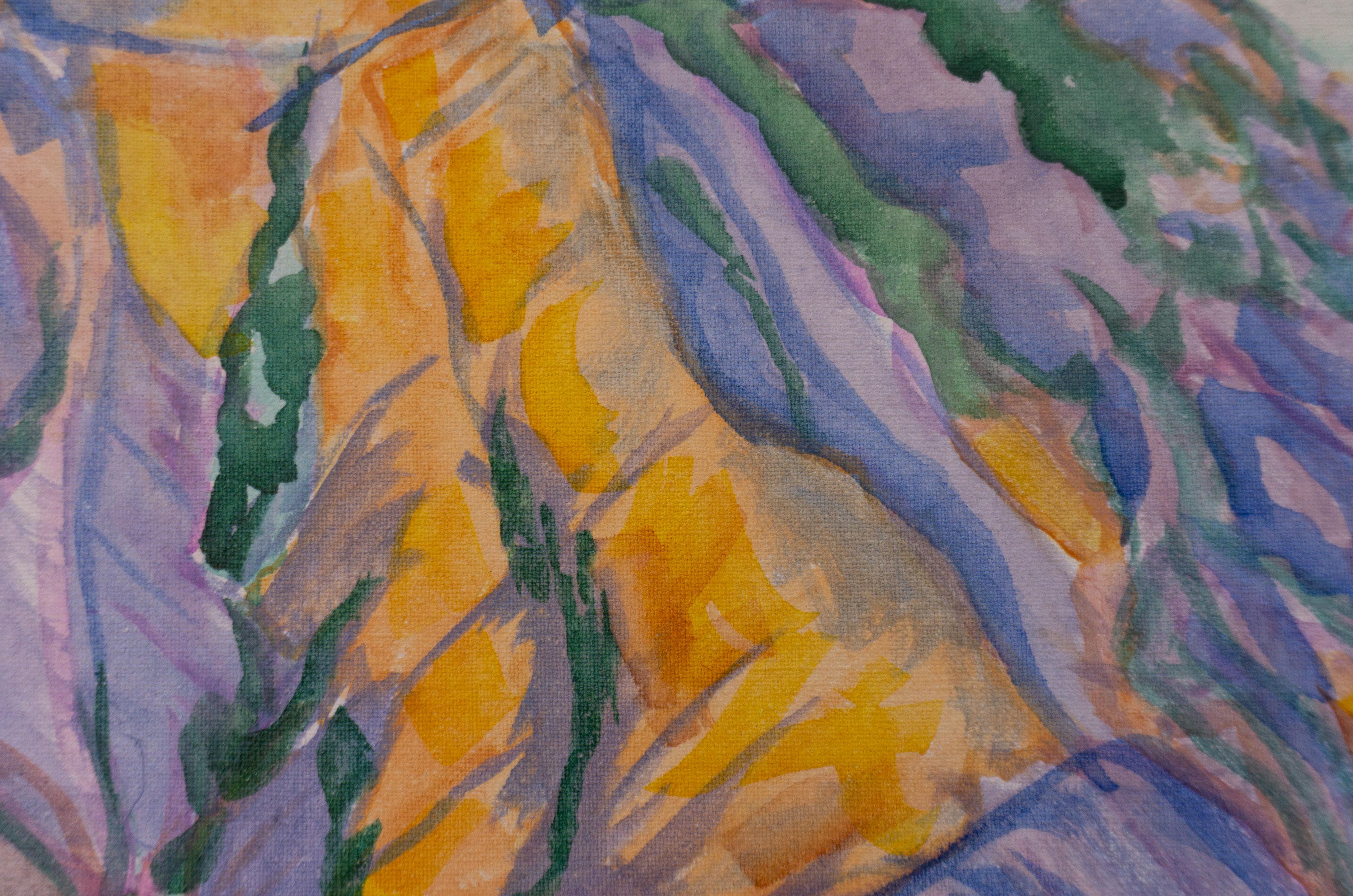 The Silence of Fading Light, Original Painting - Gray Landscape Art by Crystal DiPietro