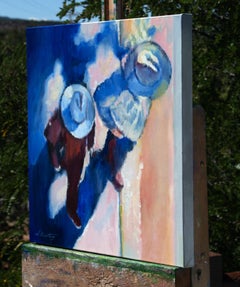 Hats and Shadows in Santa Fe, Oil Painting