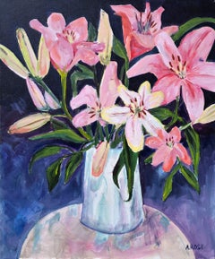 Table Lilies, Original Painting