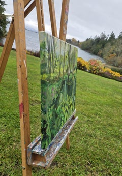 Forest Bathing in Green, Original Painting