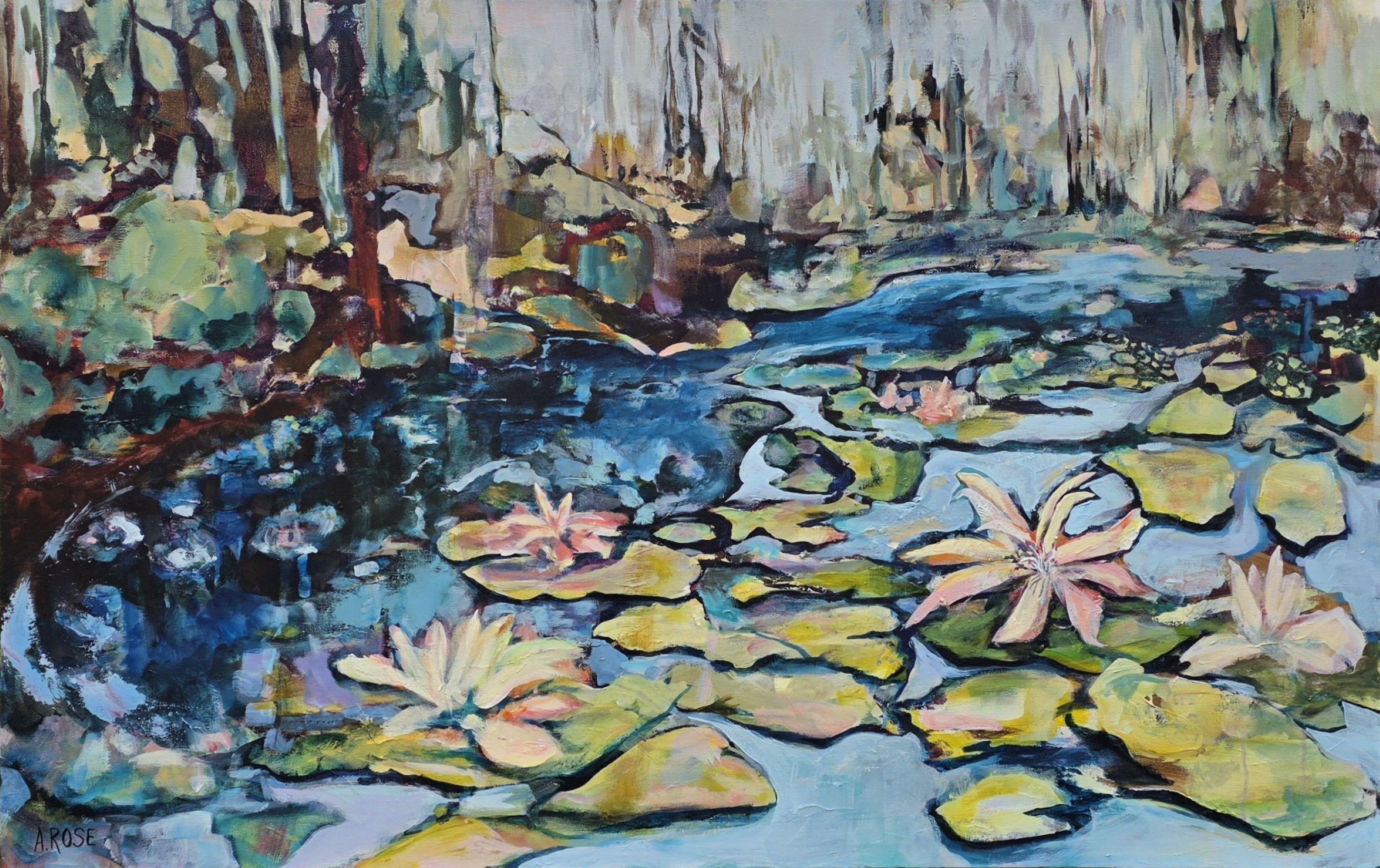 Lilies in Bloom, Original Painting