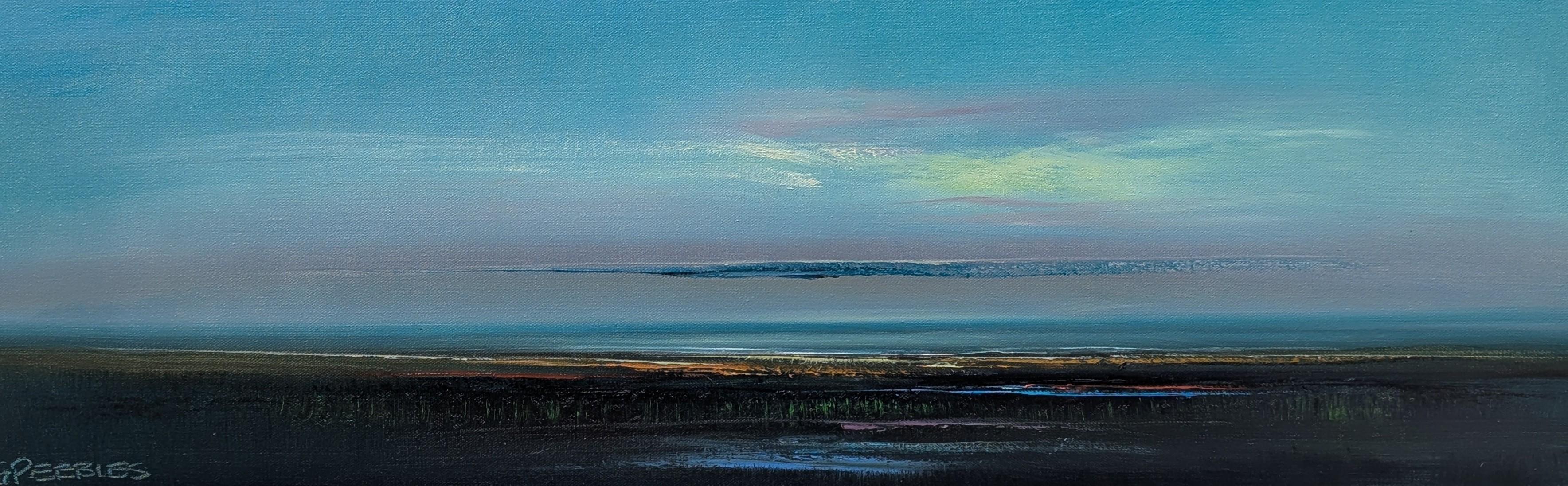 Splendeur du soir, peinture à l'huile - Art de George Peebles