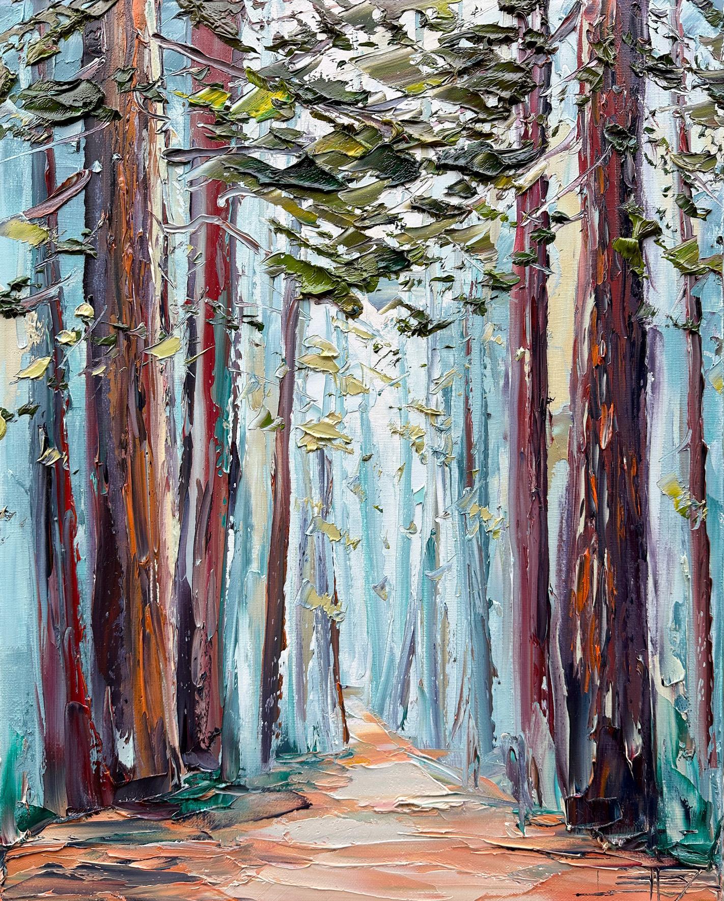 The Light Walked With Me, peinture à l'huile - Art de Lisa Elley