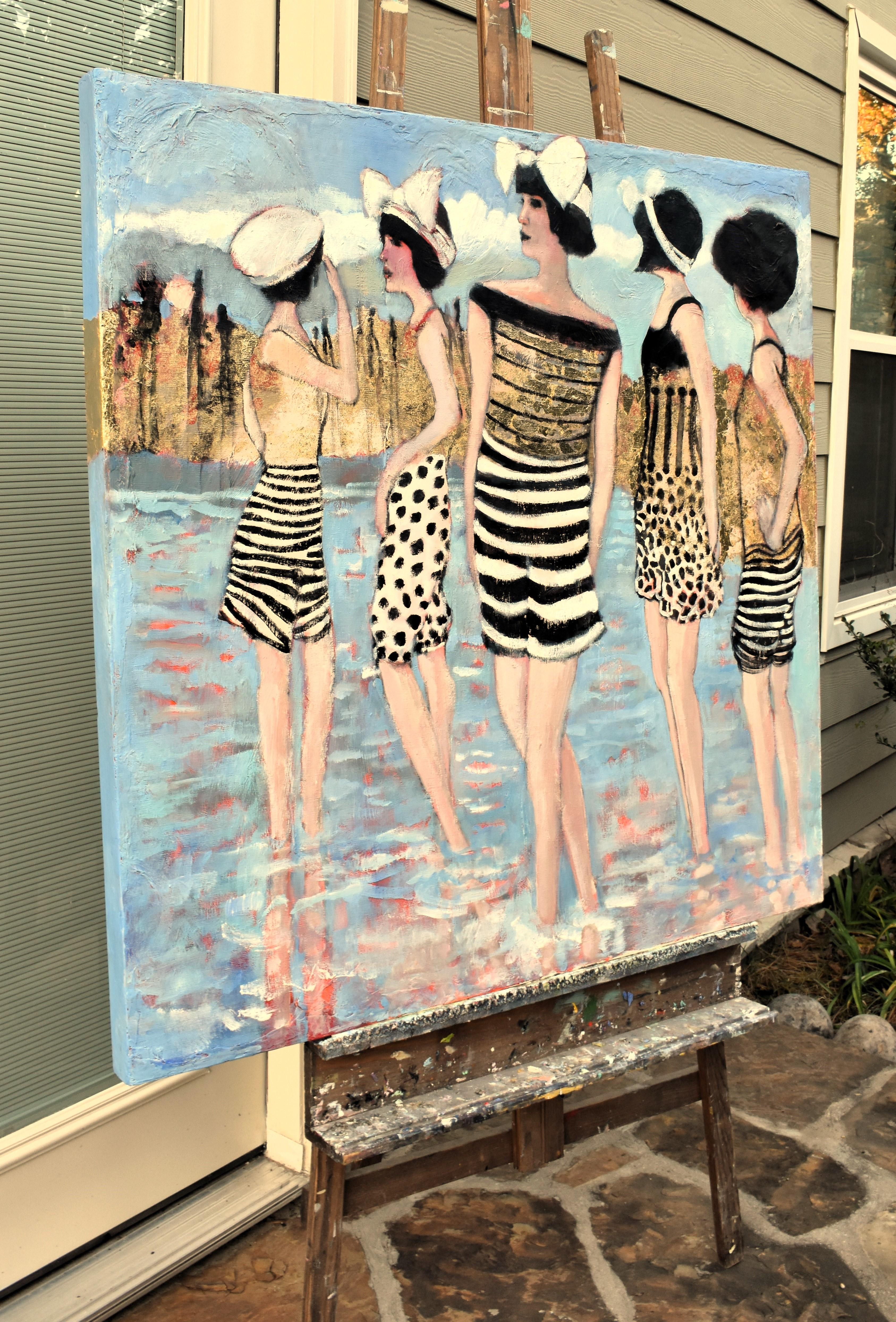 Tidal Conversation, Original Painting - Gray Figurative Painting by Mary Pratt