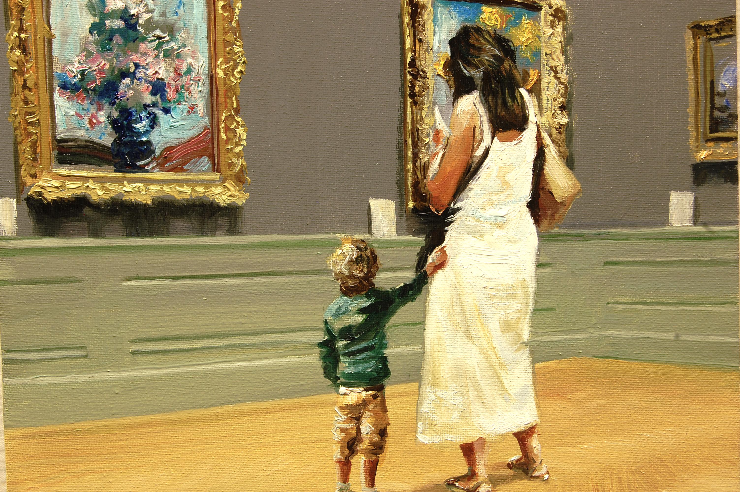 Museum Explorers, Oil Painting For Sale 1