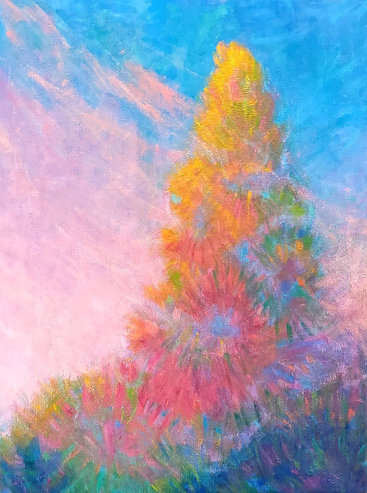 Pagoda, Oil Painting