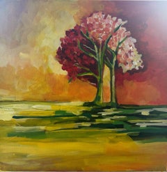 Morning Cherry Blossoms, Original Painting