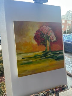 Fleurs de cerisier du matin, peinture originale