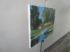 Bushes by the Pond, Original Painting