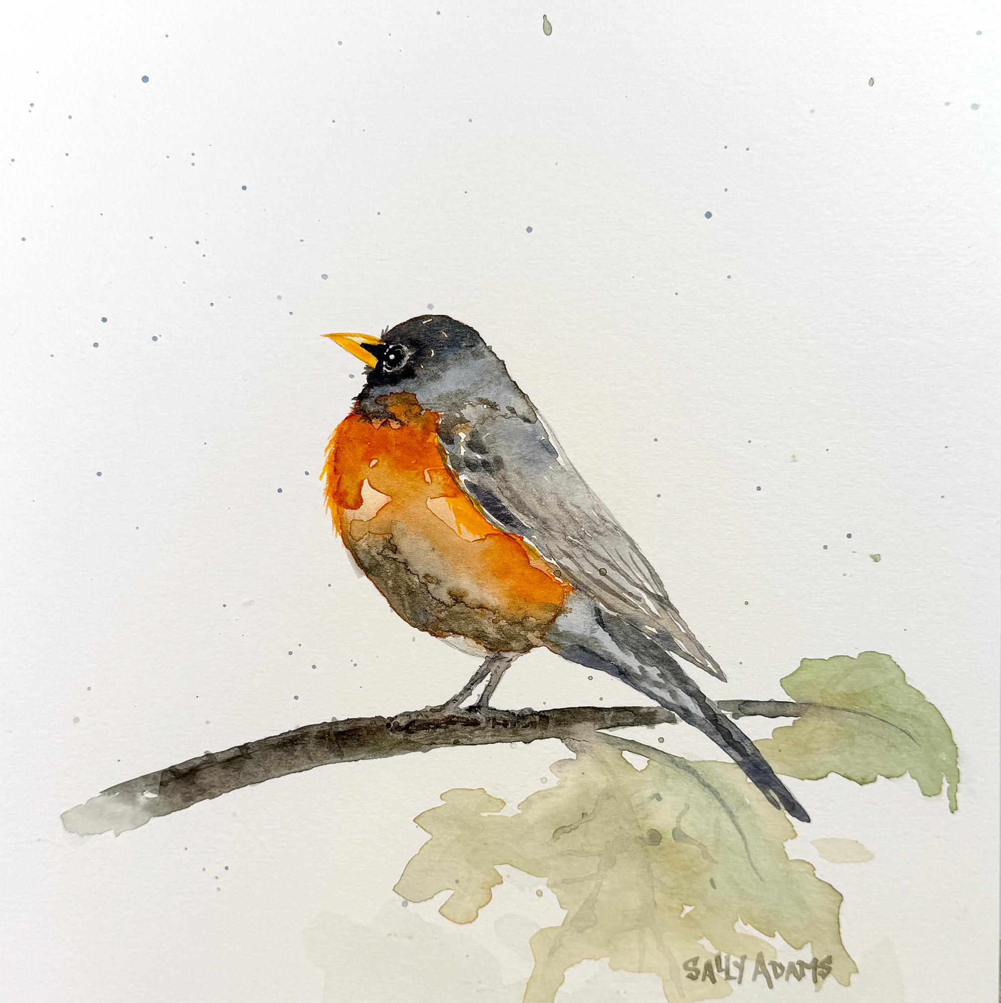 Robin, Original Painting - Art di Sally Adams
