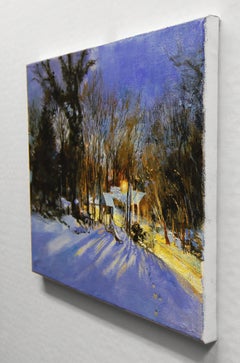 Colpito dall'inverno, pittura ad olio