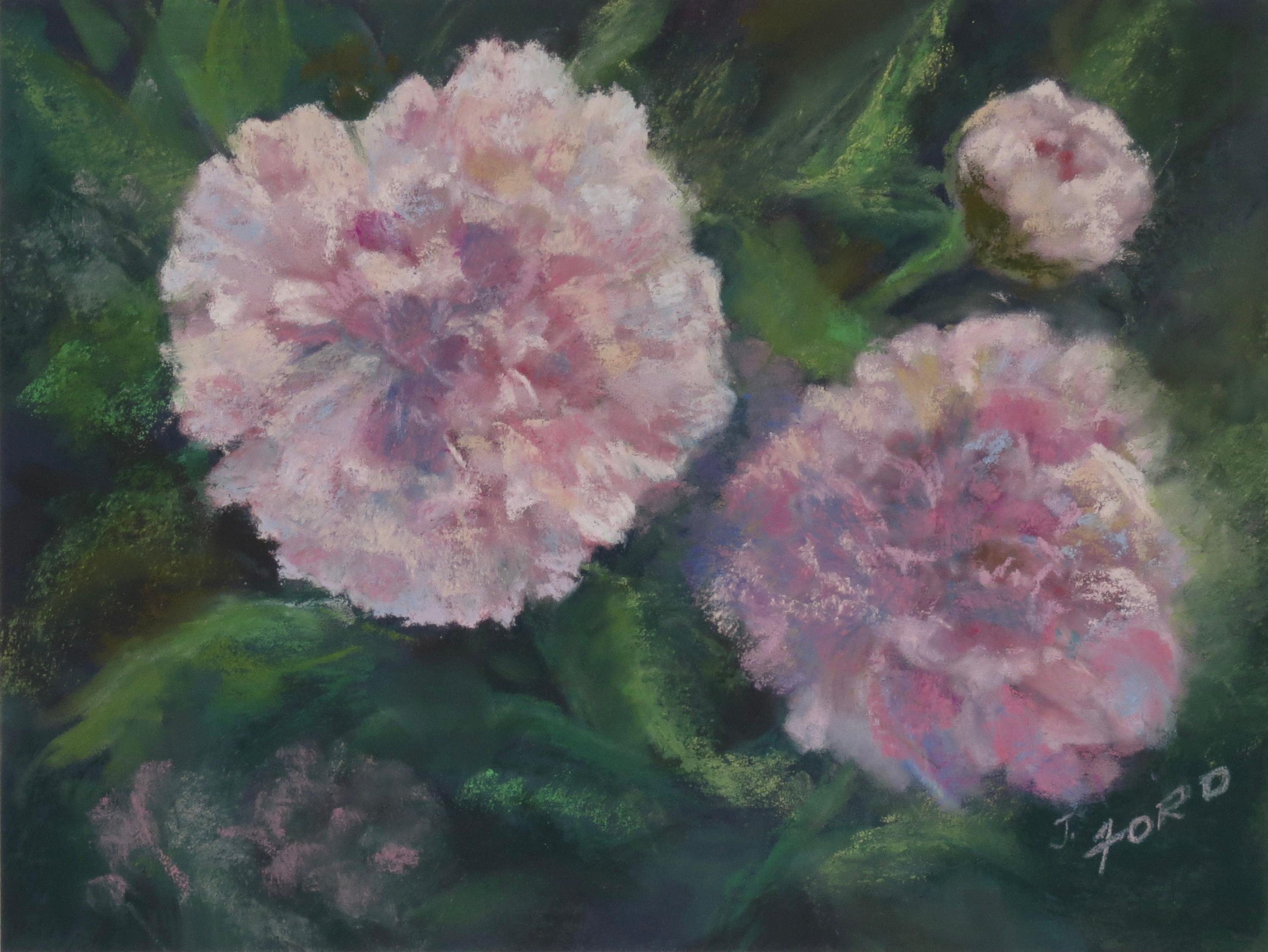 Dolcemente, le peonie, Pittura originale