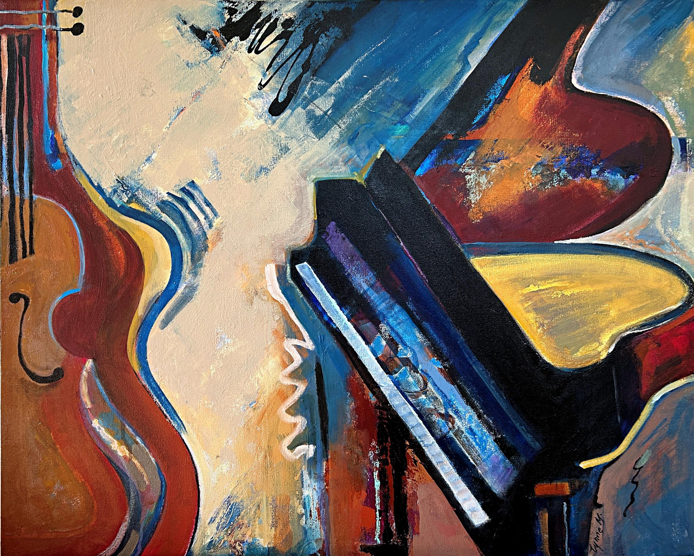 Lynne Meneses Still-Life Painting - Where the Keys Remember You, Original Painting
