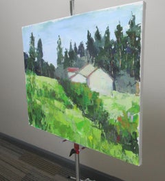 Houses on the Hillside, Original Painting
