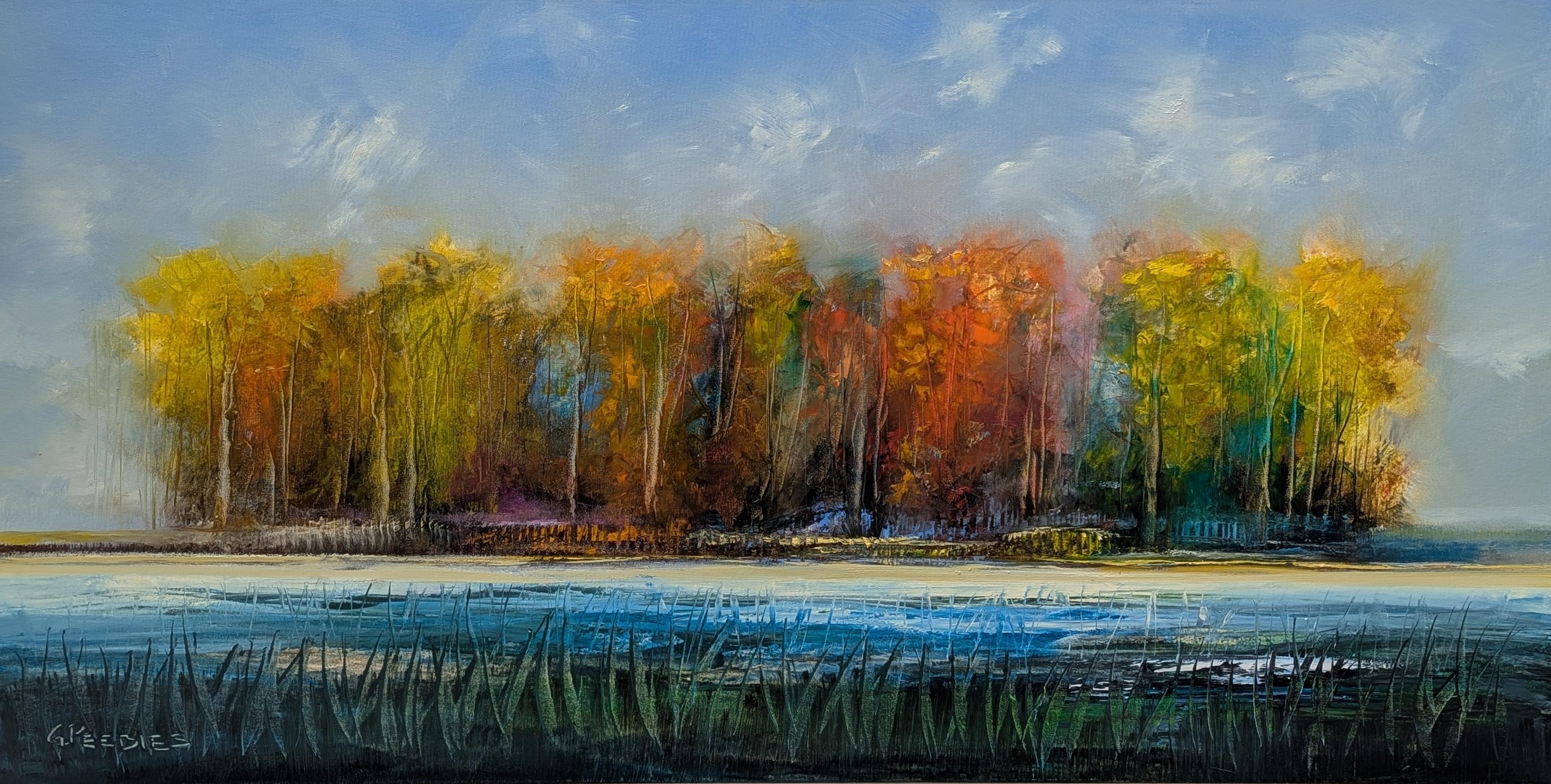 Día tranquilo, Pintura al óleo