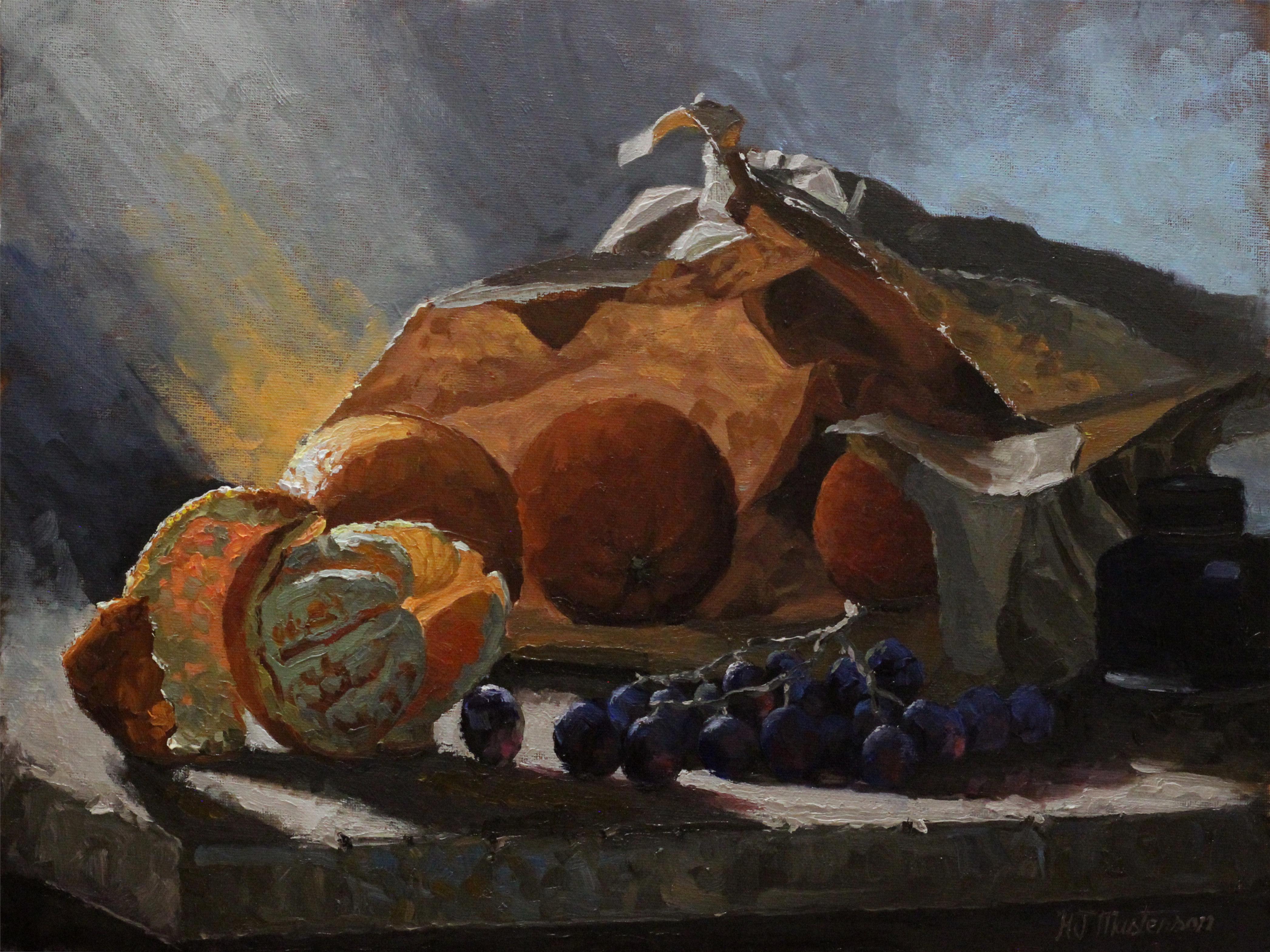Sfondo radioso, Pittura a olio