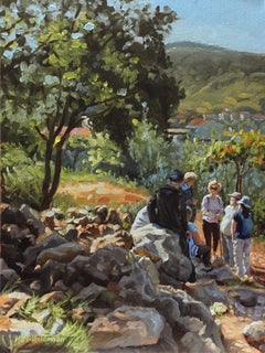 Pilgrims Conference, Oil Painting