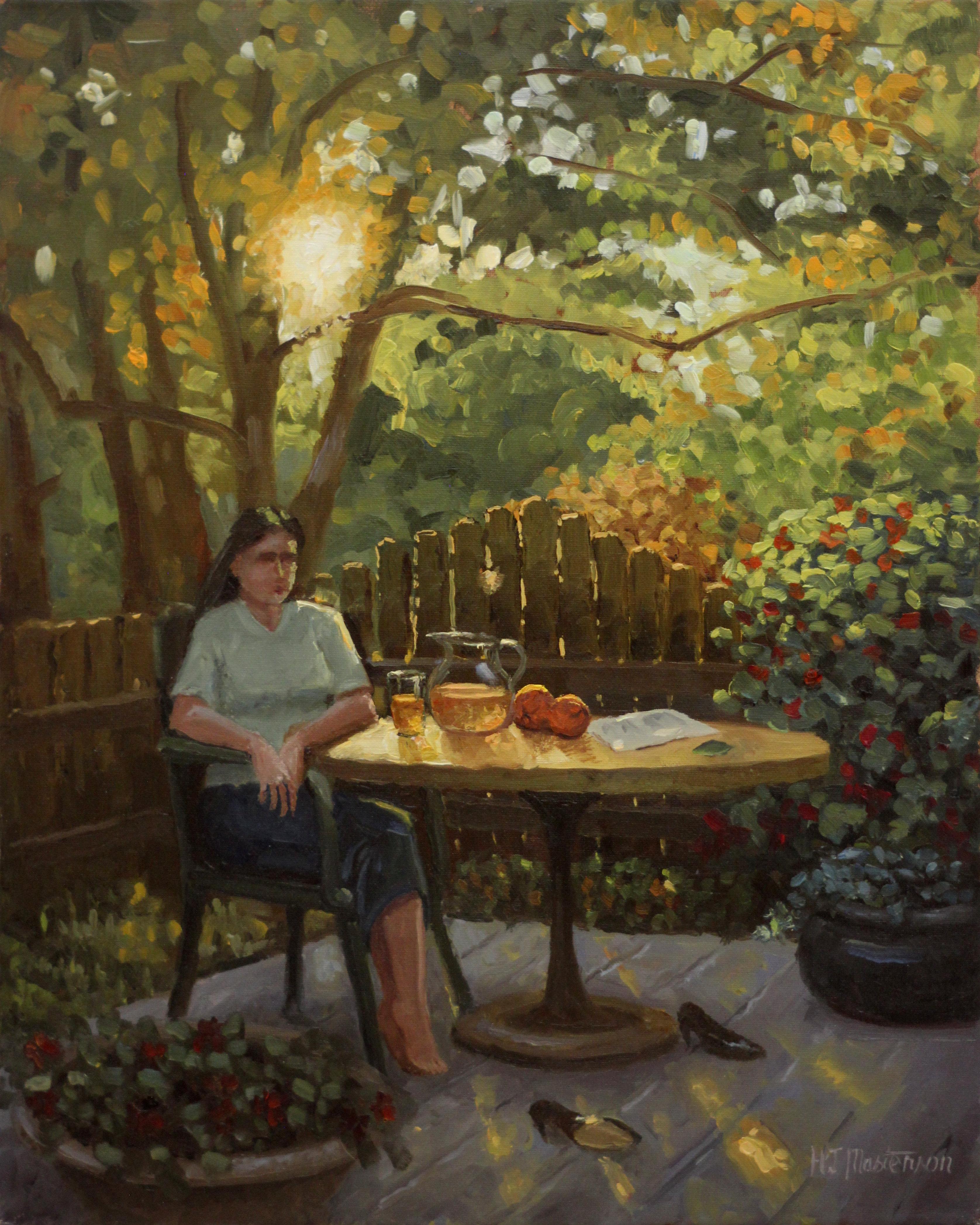 Home from the Office, Oil Painting - Art by Hugh Masterson