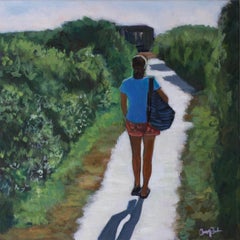 Spaziergang in der Natur, Originalgemälde
