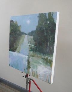 Camino iluminado por la luna, Pintura original