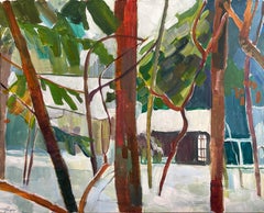 Snowy Rooflines, Original Painting