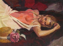 Pensamientos sin nubes, Pintura al óleo